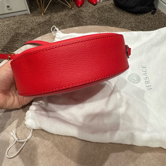 Versace Red Round Crossbody Bag - Picture 3 of 5